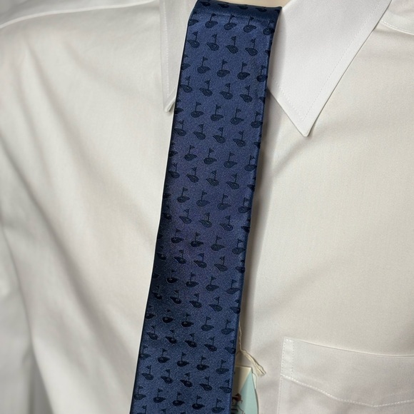 NEW! Class Club Navy Boys Necktie with Golf Design - Picture 2 of 2